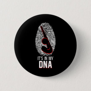 Field Hockey Fingerprint It's In My Dna _1 6 Cm Round Badge