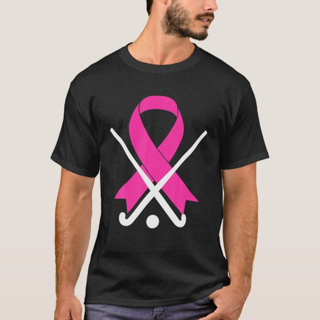 Field Hockey For Girls Breast Cancer Awareness Pin T-Shirt (Front)