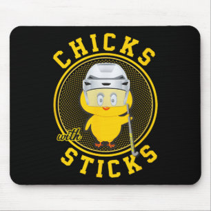 Field Hockey For Teen Girls Chicks With Sticks Mouse Mat