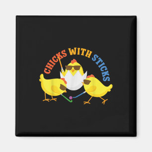 Field Hockey Friends Besties Buddy Chicken Chicks Magnet