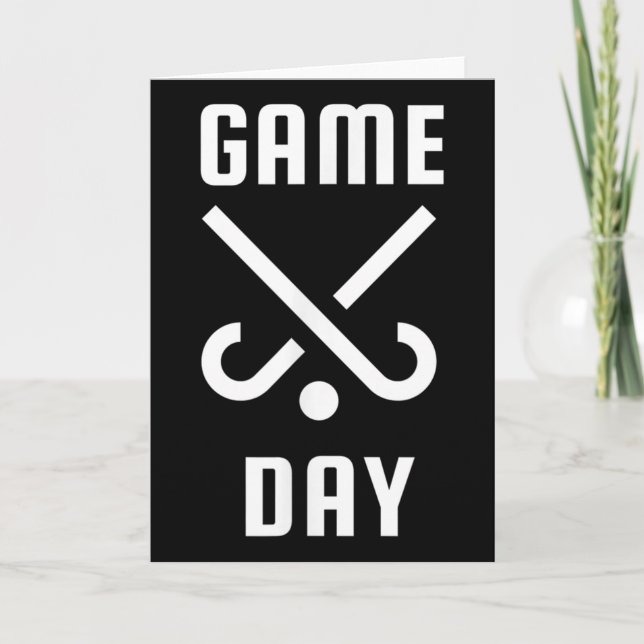 Field Hockey Game Day Funny Mom And Dad Spirit Wea Card (Front)