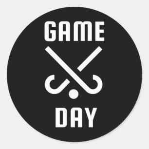 Field Hockey Game Day Funny Mom And Dad Spirit Wea Classic Round Sticker