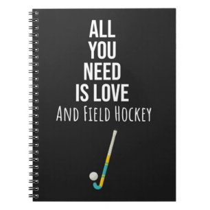 Field Hockey Gift Ideas Sports Player Team Stick Notebook