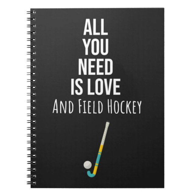 Field Hockey Gift Ideas Sports Player Team Stick Notebook (Front)