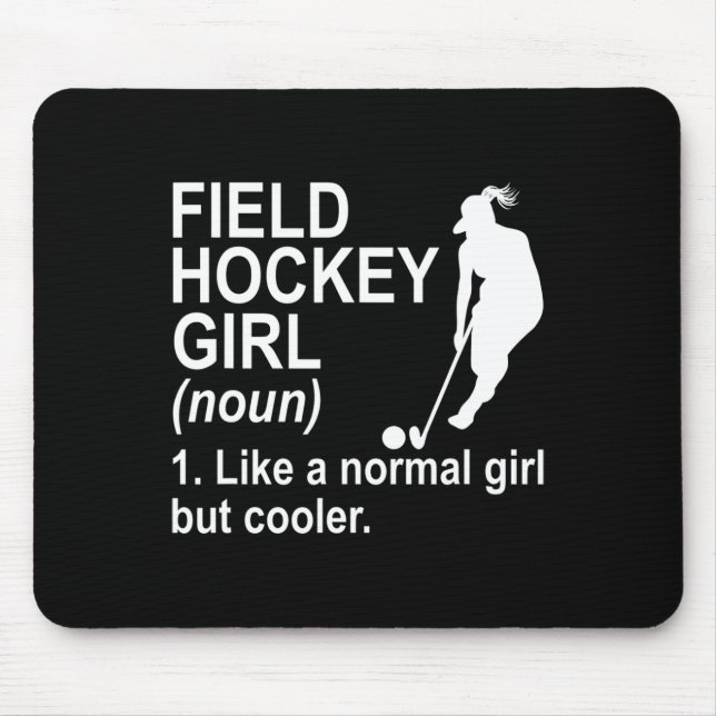 Field Hockey Girl Definition  Mouse Mat (Front)