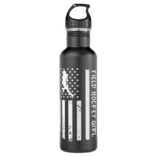 Field Hockey Girl USA Flag 710 Ml Water Bottle