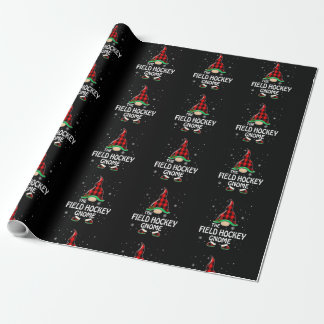 Field Hockey Gnome Buffalo Plaid Matching Family C Wrapping Paper