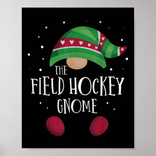 Field Hockey Gnome Family Matching Christmas Pajam Poster