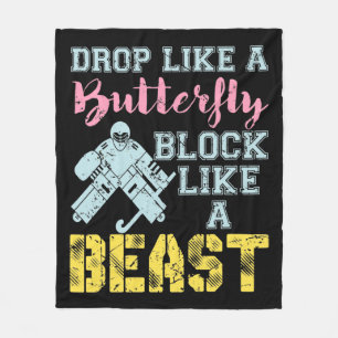Field Hockey Goalie Block Like a Beast Fleece Blanket