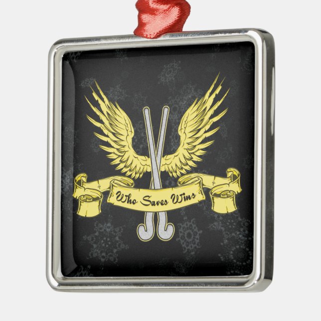 Field Hockey Goalie Christmas Ornament (Left)