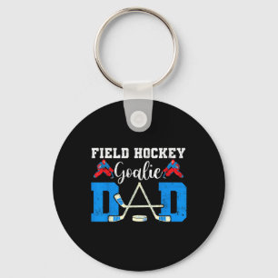 Field Hockey Goalie Dad Tees For Women Men Hockey Key Ring