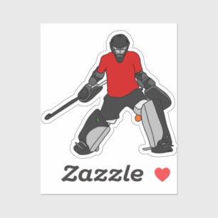 Field Hockey Goalie Sticker - Red 2