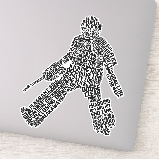 Field Hockey Goalie Word Art (Detail)