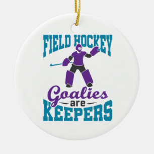 Field Hockey Goalies Are Keepers Ceramic Tree Decoration