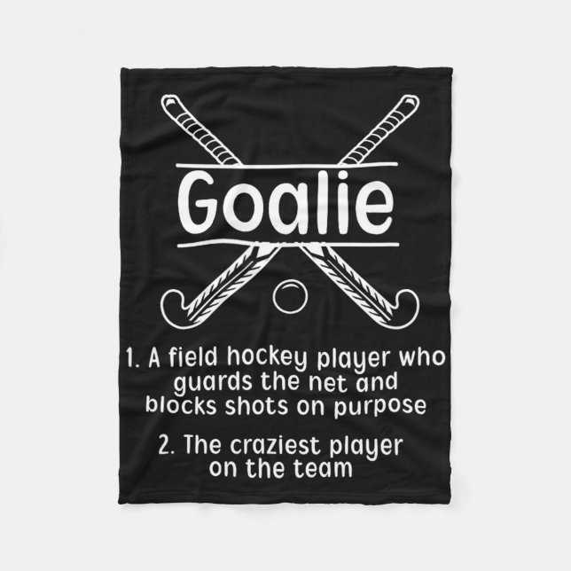 Field Hockey Goalkeeper - Uni-adults  Fleece Blanket (Front)
