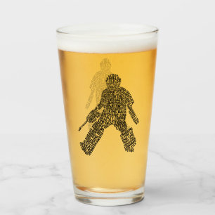 Field Hockey Goalkeeper Word Art Glass