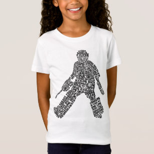 Field Hockey Goalkeeper Word Art T-Shirt