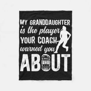 Field Hockey Grandpa Funny Field Hockey Player Gra Fleece Blanket