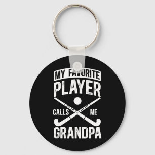 Field Hockey Grandpa Proud Field Hockey Player Gra Key Ring