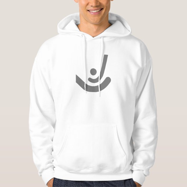 Field Hockey  Grey sticks & ball Logo Hoodie (Front)