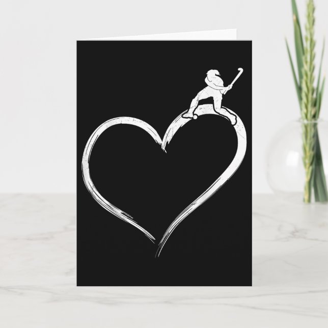 Field Hockey Heart  Card (Front)