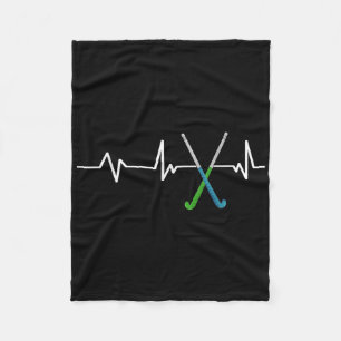 Field Hockey Heartbeat Field Hockey Fleece Blanket