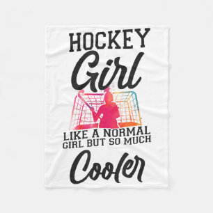 Field Hockey Hockey Girl Like A Normal Girl But So Fleece Blanket