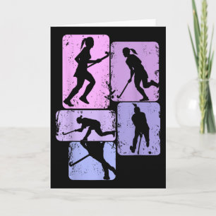Field Hockey Hockey Hockey Player Girls Children  Card
