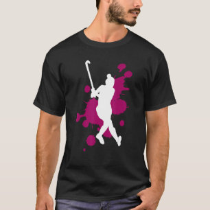Field hockey hockey player colour splash 2 T-Shirt