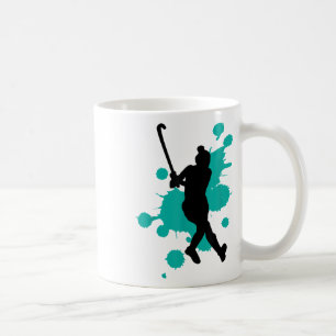 Field Hockey Hockey Player Colour Splash Design Coffee Mug