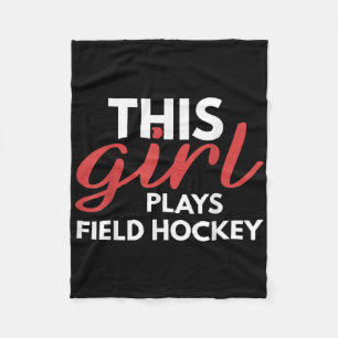 Field Hockey Hockey Player Outfit For Field Hockey Fleece Blanket