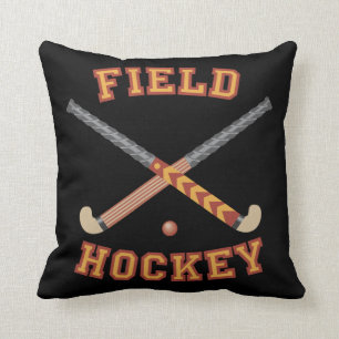 Field Hockey Hockey Sticks Throw Pillow