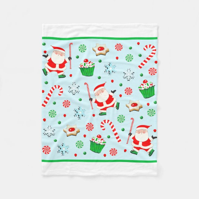 Field Hockey Holiday Gift Fleece Blanket (Front)