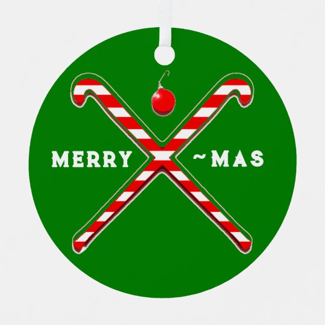 Field Hockey Holiday Gift Metal Tree Decoration (Front)