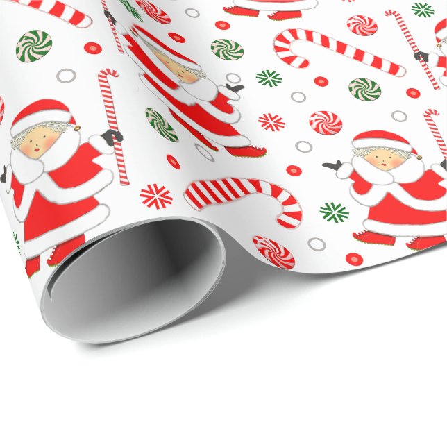 Field Hockey Holiday Gift Wrapping Paper (Roll Corner)