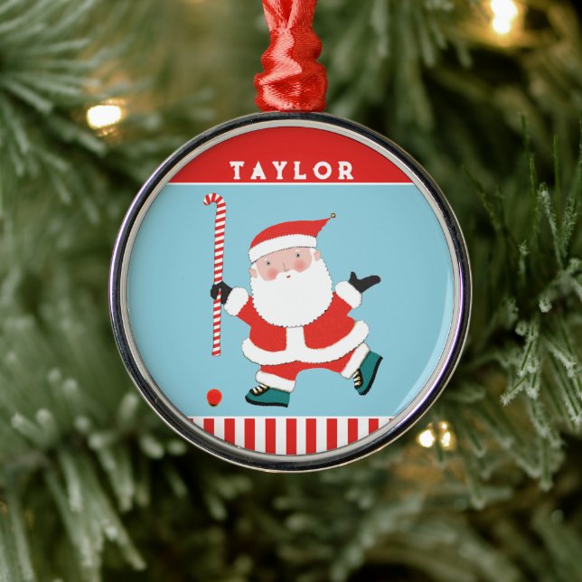 Field Hockey Holiday Keepsake Gift Metal Tree Decoration (Tree)