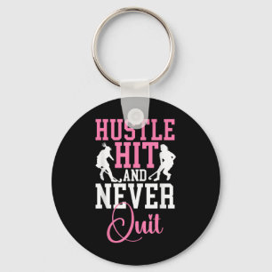 Field Hockey Hustle Hit And Never Quit _2 Key Ring
