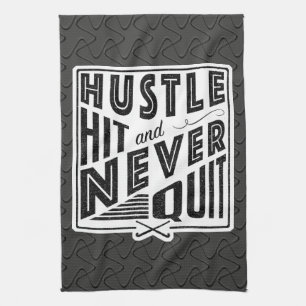 Field Hockey Hustle, Hit And Never Quit Tea Towel