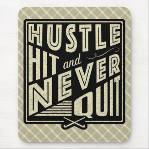 Field Hockey Hustle Hit & Never Quit Mouse Mat
