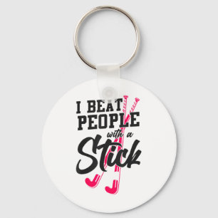 Field Hockey I Beat People With A Stick _2 Key Ring
