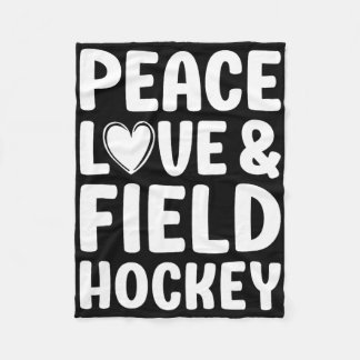 Field Hockey I Love Field Hockey Fleece Blanket