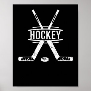 Field hockey Ice Hockey Stick Puck Winter Sport Ga Poster