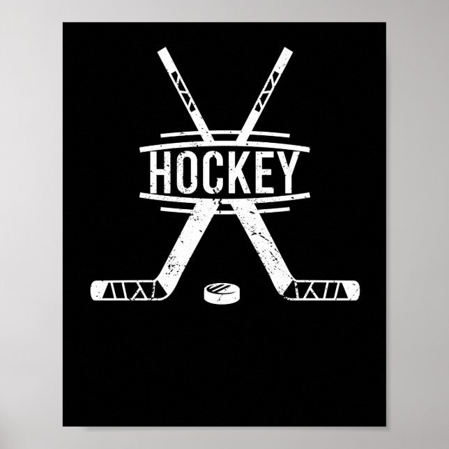 Field hockey Ice Hockey Stick Puck Winter Sport Ga Poster (Front)