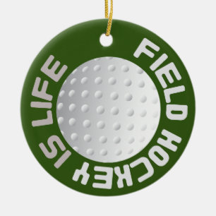 Field Hockey is Life Ceramic Tree Decoration