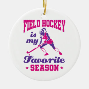 Field Hockey Is My Favourite Season Ceramic Tree Decoration