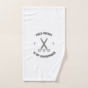 Field hockey is my superpower hand towel