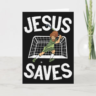 Field Hockey Jesus Faith Christian Jesus Saves _1 Card