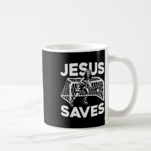 Field Hockey Jesus Faith Christian Jesus Saves Coffee Mug