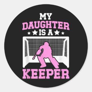 Field Hockey Keeper Mom Of A Field Hockey Goalie M Classic Round Sticker