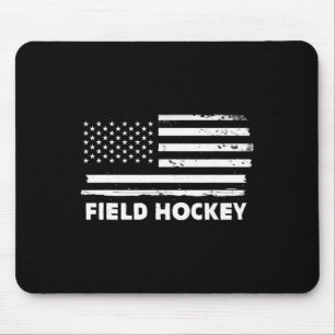 Field Hockey Life Usa Flag Patriotic Sports Design Mouse Mat